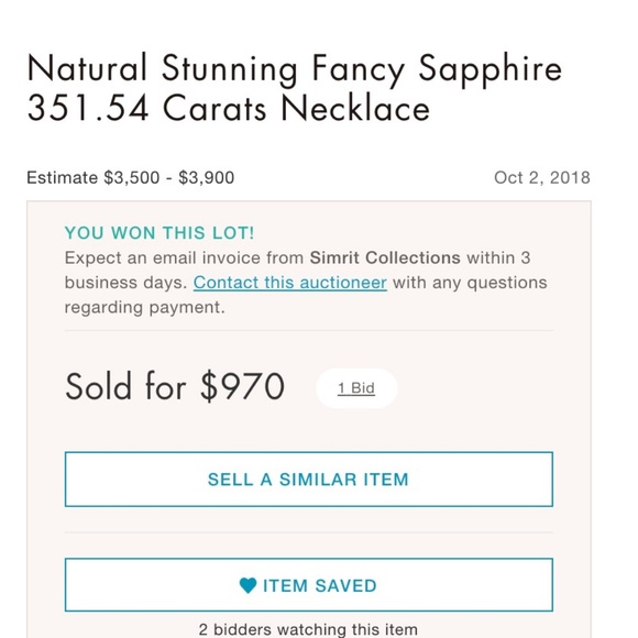 Simrit Collections Fancy Sapphire 351 CTW Choker - Picture 5 of 5